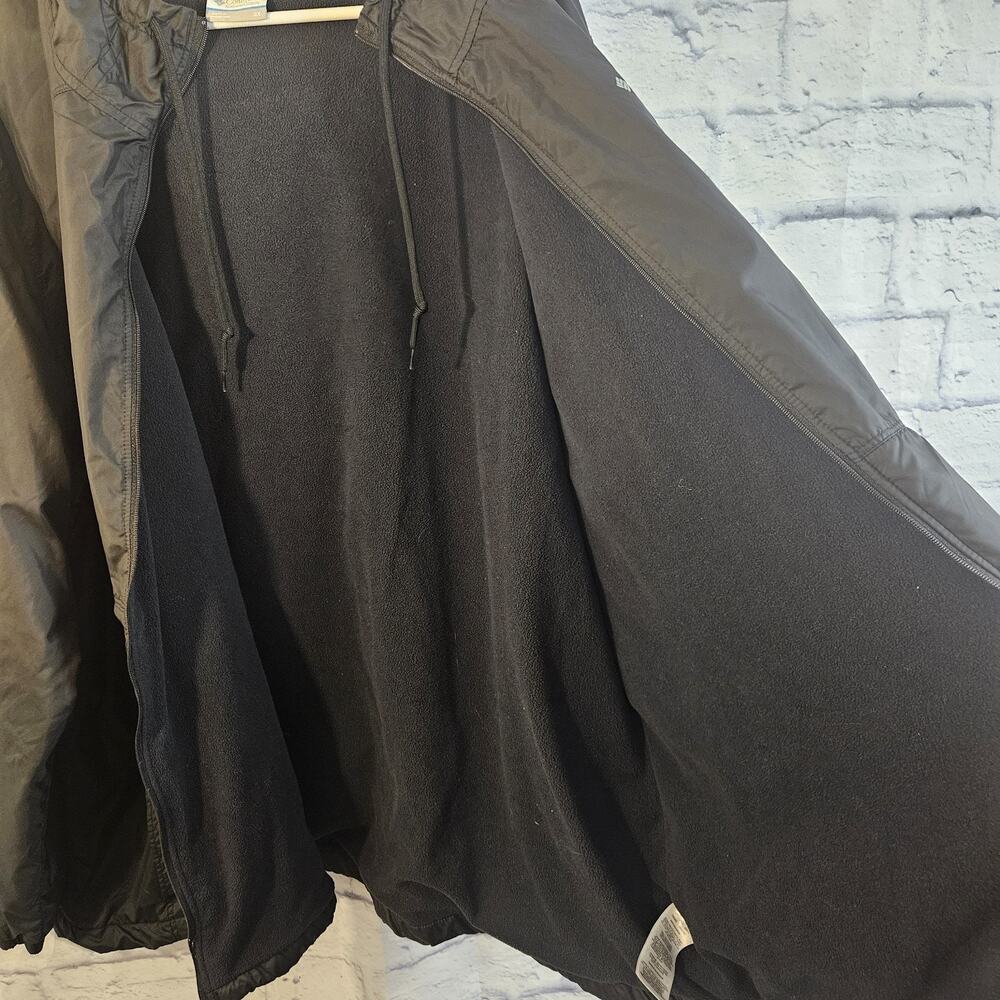 Columbia Womens Black Windbreaker Fleece Lined Hooded Jacket Black Zip 3X - Picture 5 of 7